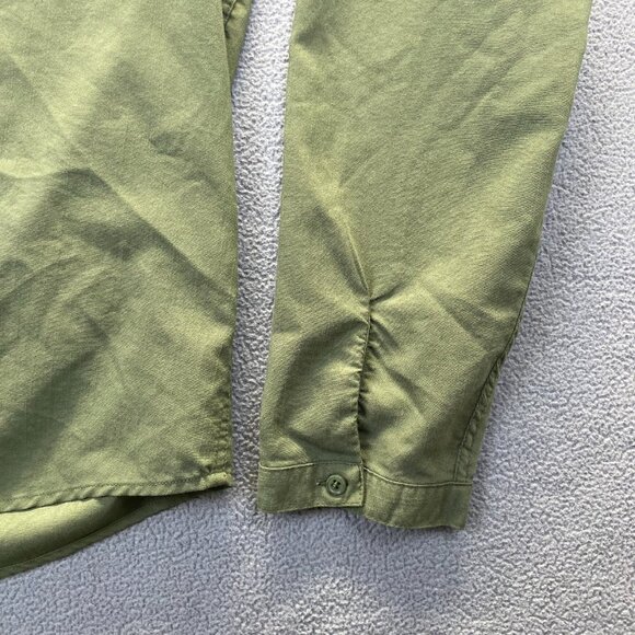 Coofandy  Henley Shirt Long‎ Sleeve size XL,Green,Pockets,Rayon,Preppy,Buttons - Picture 8 of 9